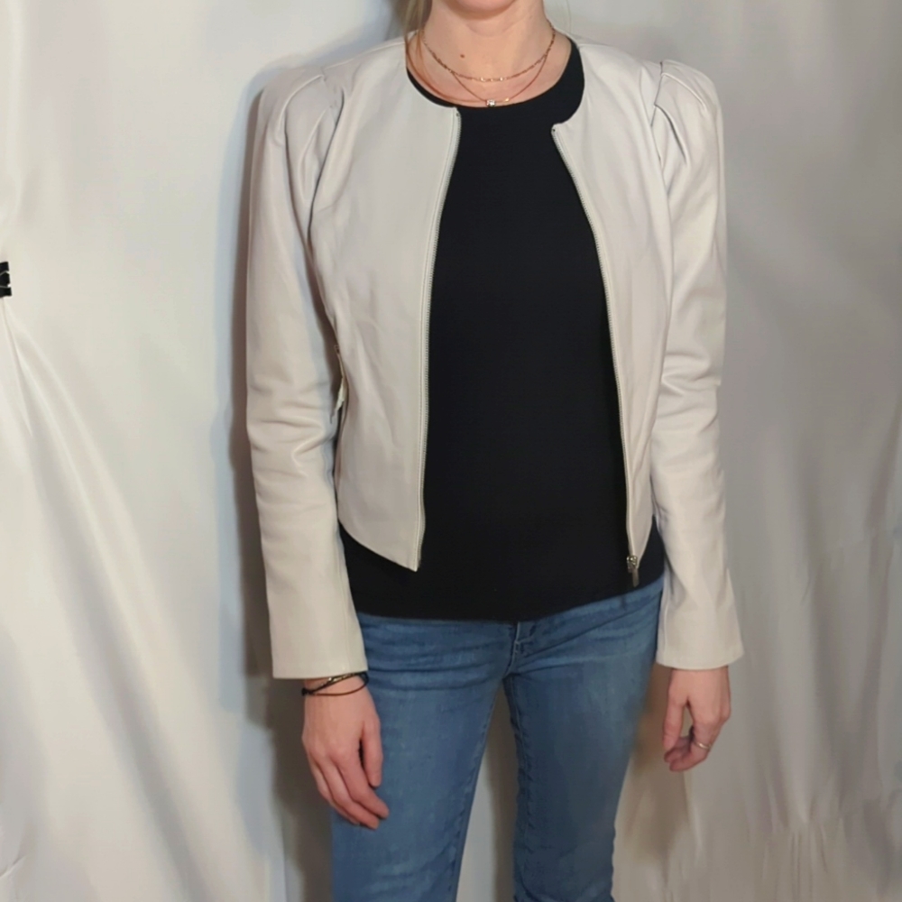 RYEGRASS Leather Bomber Jacket
